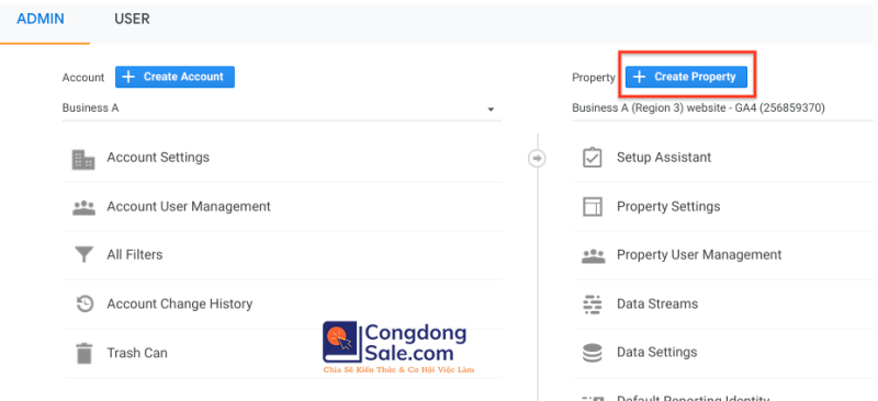 Congdongsale.com | Cài Đặt Google Analytics 4 cho Website hoặc Ứng Dụng Di Động 2023 7 Google analytics 4 thuoc tinh