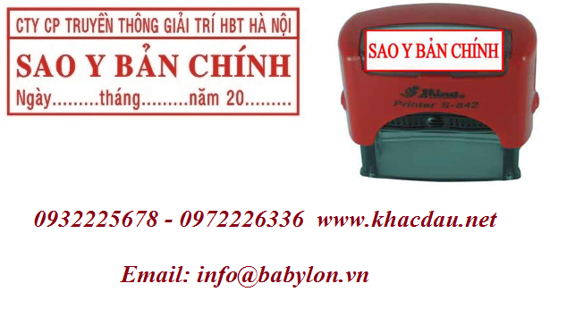 Khắc Con Dấu Sao Y Bản Chính