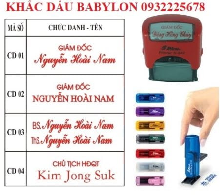 Mẫu dấu chức danh đẹp Babylon