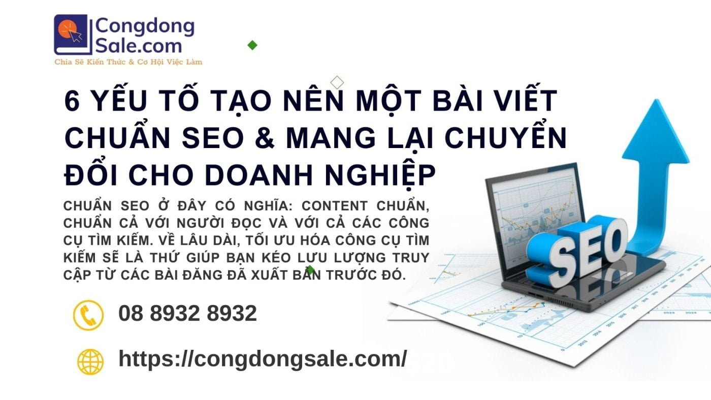 6 Yếu Tố Tạo Nên Một Bài Viết Chuẩn SEO & Mang Lại Chuyển Đổi Cho Doanh Nghiệp 6 6 Yếu Tố Tạo Nên Một Bài Viết Chuẩn SEO & Mang Lại Chuyển Đổi Cho Doanh Nghiệp