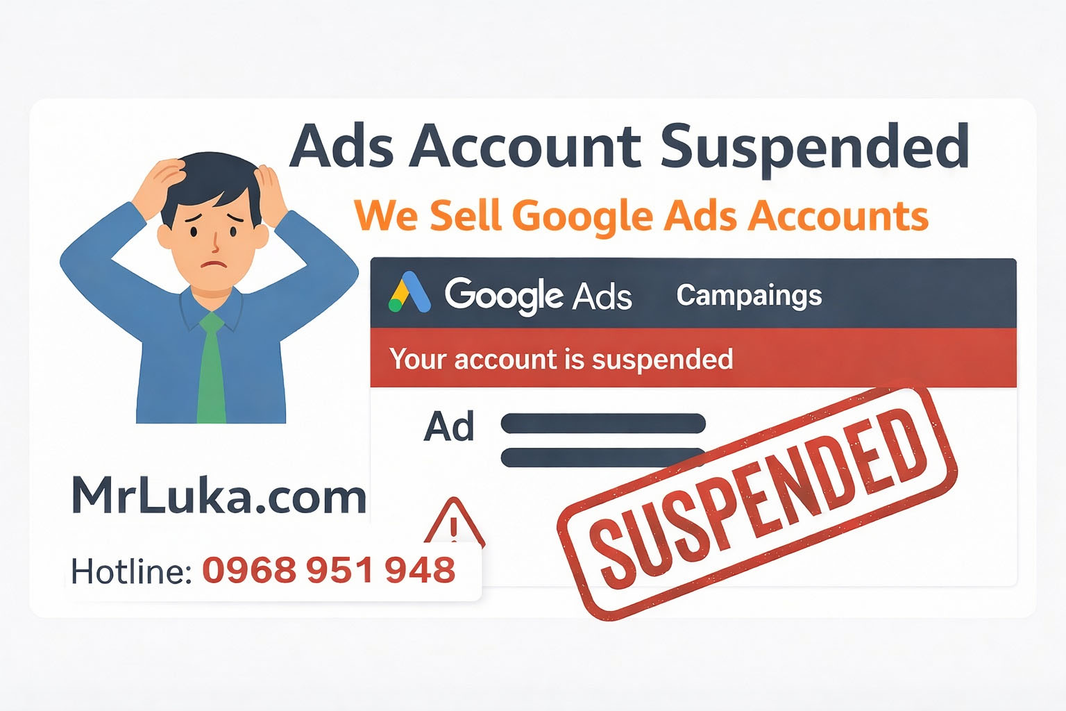 MrLuka.com Mua Ban Tai Khoan Google Ads Da Khang Tam Ngung Da Xac Minh Nha Quang Cao